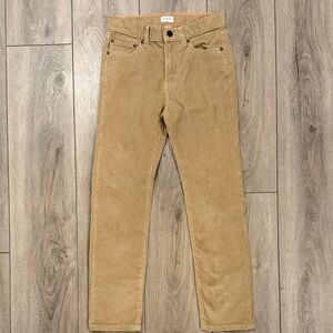 Crewcuts Boys Stretch Navy Tan/Brige Corduroy Jean Cut Pants -Adjustable Waist 8